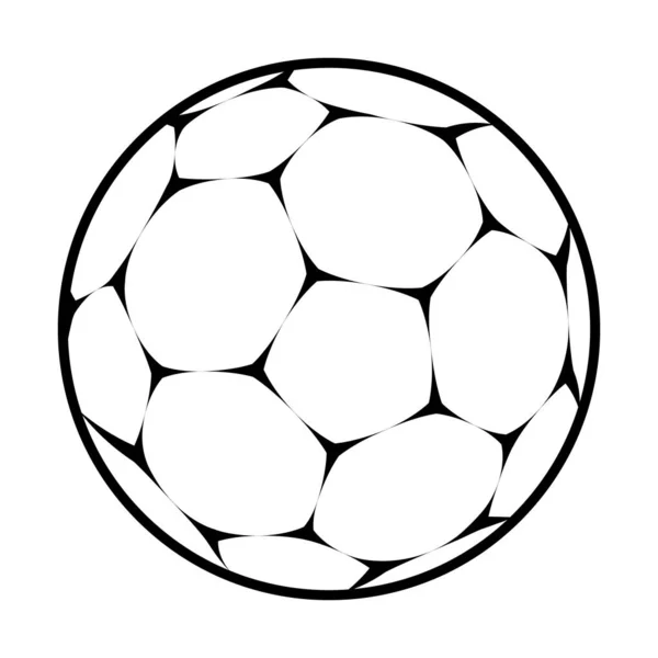 Піктограма Футбольного Яча Футбол Простий Чорний Стиль Вектор — стоковий вектор