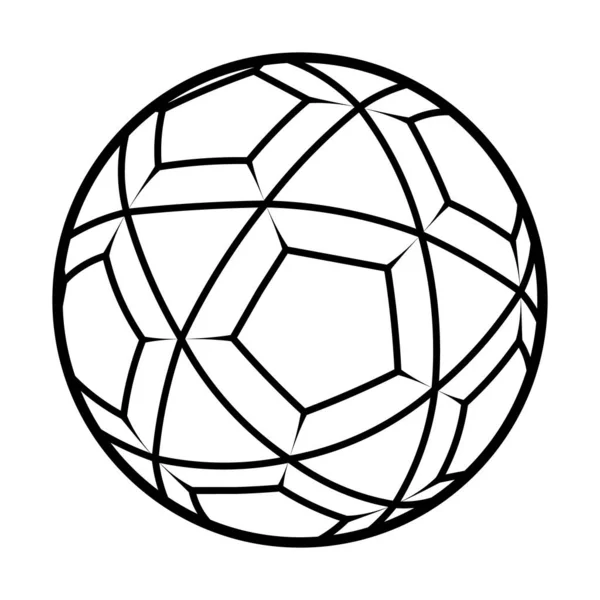 Ballon Football Icône Vectorielle Plate Football Pour Sport — Image vectorielle