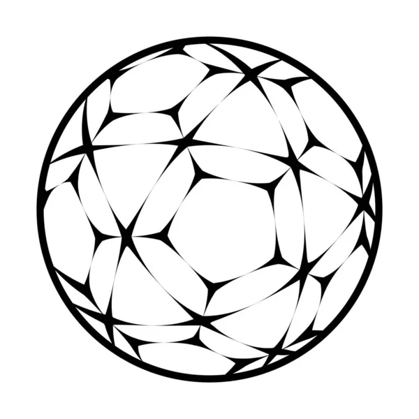 Ballon Football Icône Vectorielle Plate Football Pour Sport — Image vectorielle