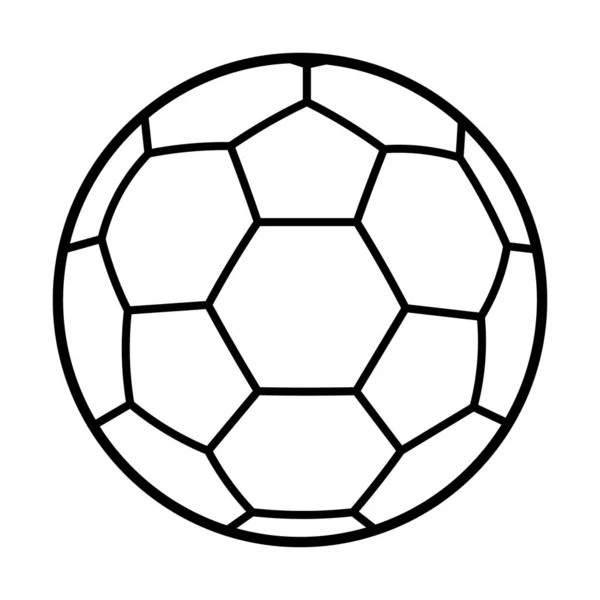Fotbalový Míč Nebo Fotbalový Plochý Vektor Ikona — Stockový vektor
