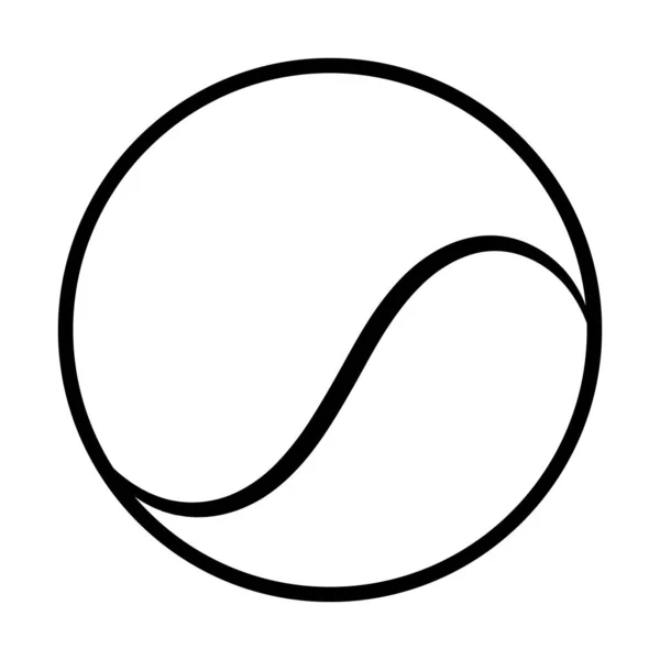 Икона Теннисного Мяча Модном Плоском Стиле — стоковый вектор
