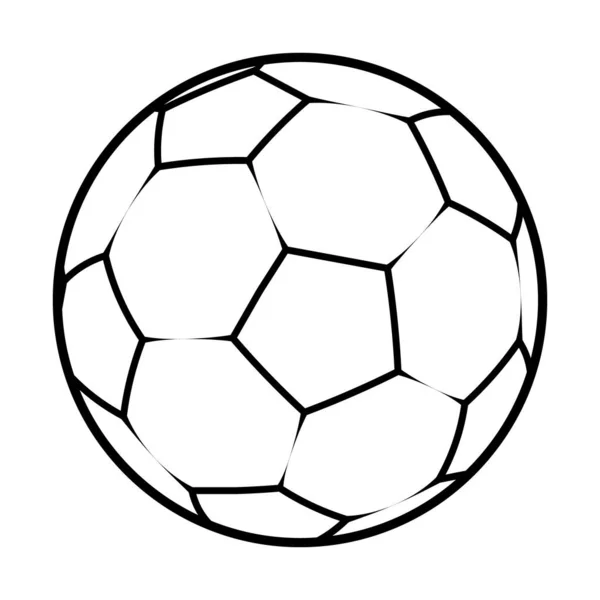Soccer Ball Football Flat Vector Icon Simple Black Style Illustration — Stock Vector