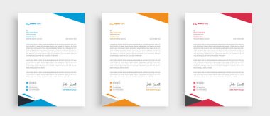 Şirket modern antetli tasarım şablonu, şirket profesyonel bilgilendirme bülteni.