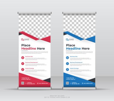 şirket ve iş dünyası rengarenk pankart tasarımı şablon vektör X sancak, yerleşim arkaplanı