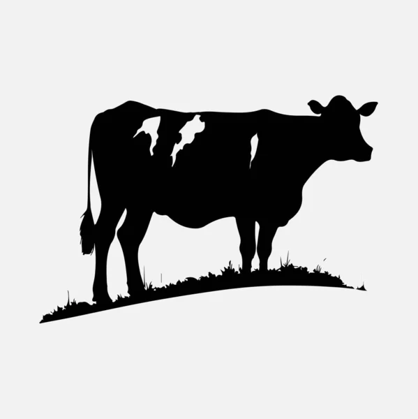 Cow Silhouette Vector Cow Silhouette — Stock Vector