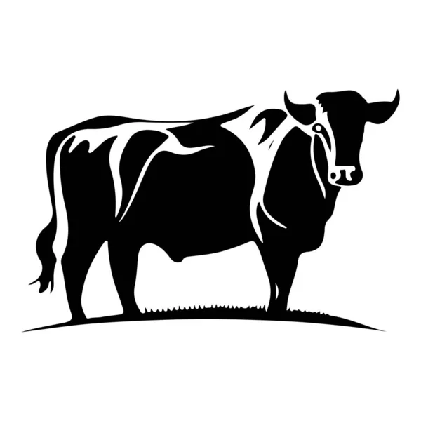 Kuh Symbol Auf Weißem Hintergrund — Stockvektor