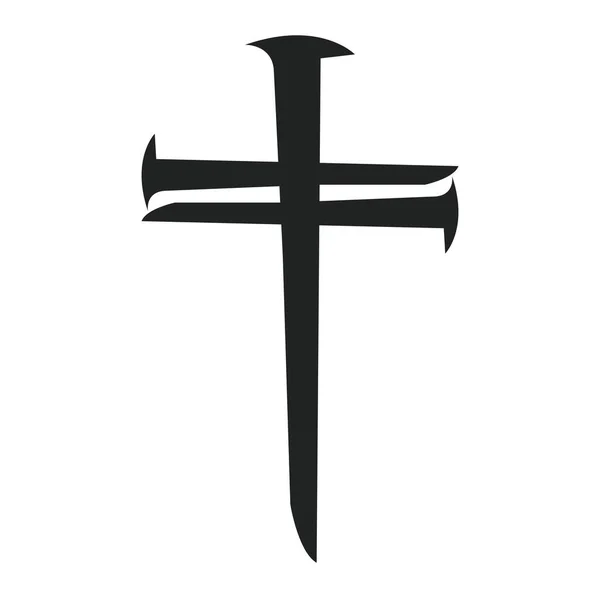 Nail Cross Christian Nail Cross Vector — Stock Vector