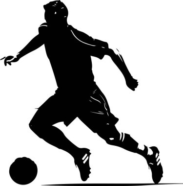 Futsal oyuncu siluet vektör futbolcu