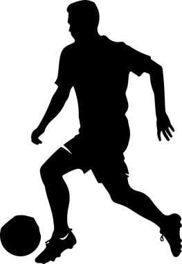 Futsal oyuncu siluet vektör futbolcu