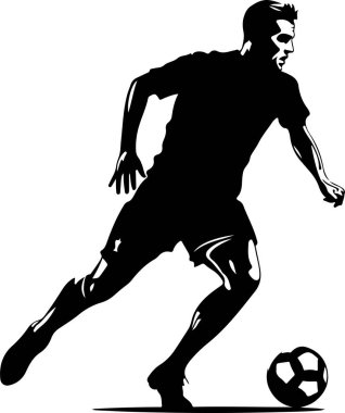 Futsal oyuncu siluet vektör futbolcu