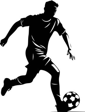 Futsal oyuncu siluet vektör futbolcu