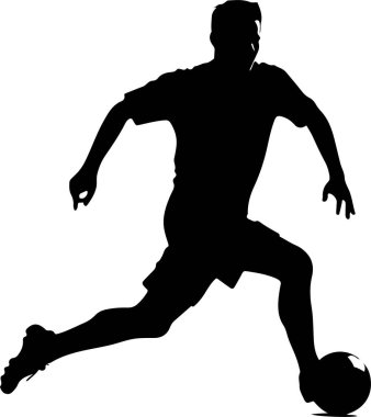 Futsal oyuncu siluet vektör futbolcu