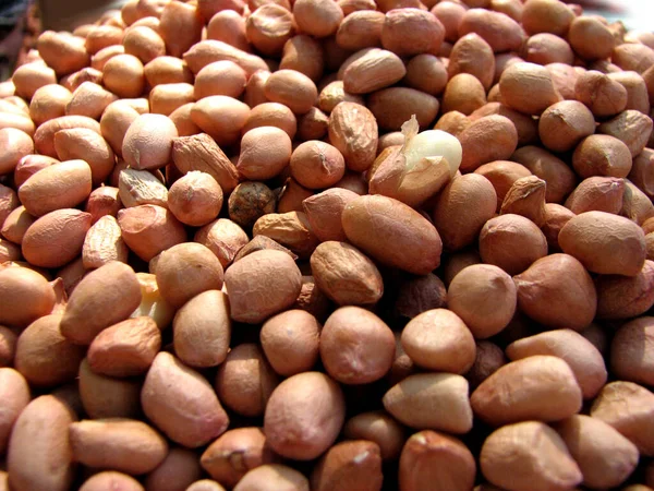 Kacang Ditumpuk Dalam Closeup — Stok Foto