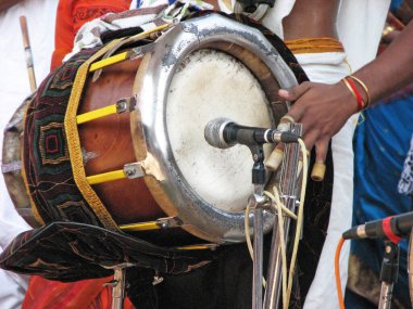 Closeup of Thavil, a South Indian percussion musical instrument. clipart