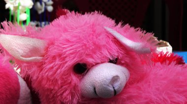 Bir el sanatları dükkanında sergilenen renkli bebekler.