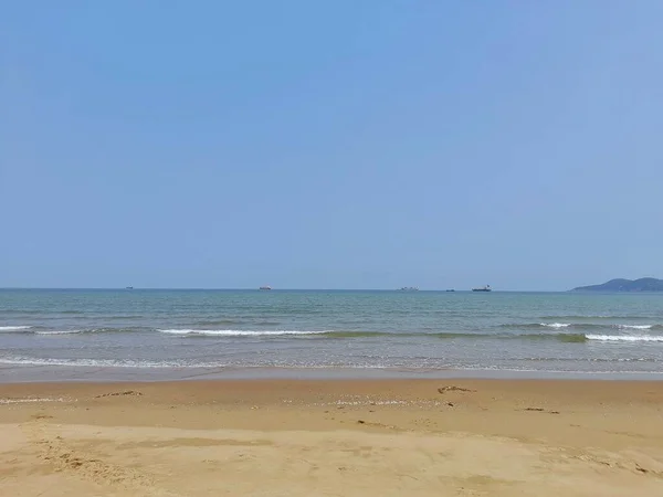 Achtergrond Uitzicht Zee Strand Het Zomerseizoen — Stockfoto