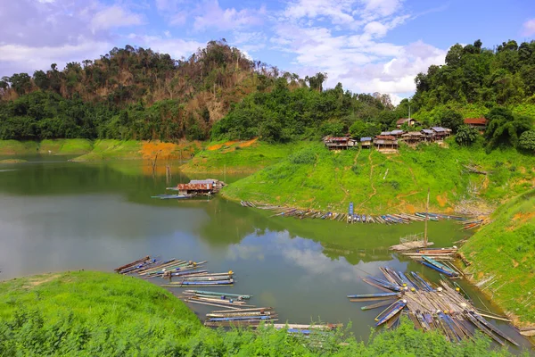 Widok Zbiornik Wodny Nam Lik Muang Fuang Laos — Zdjęcie stockowe