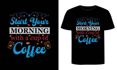 Coffee Lover black t-shirt and slogan, vector design.