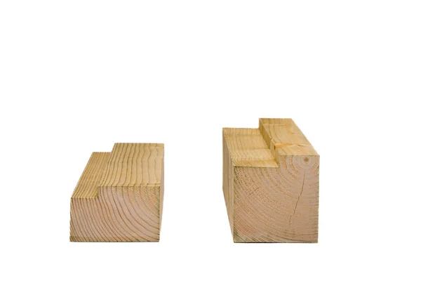 Frézované Dřevěné Lamely Různých Velikostech — Stock fotografie