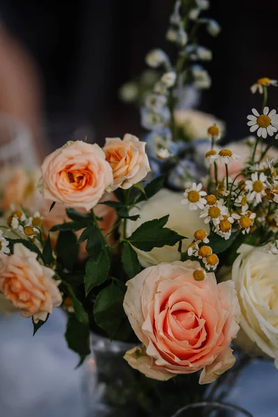 Bouquet Rose Arancioni Rose Arancio Chiaro Texture Floreali — Foto Stock