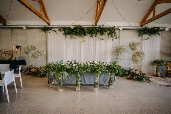Свадебный Стол Декор Цветок — стоковое фото