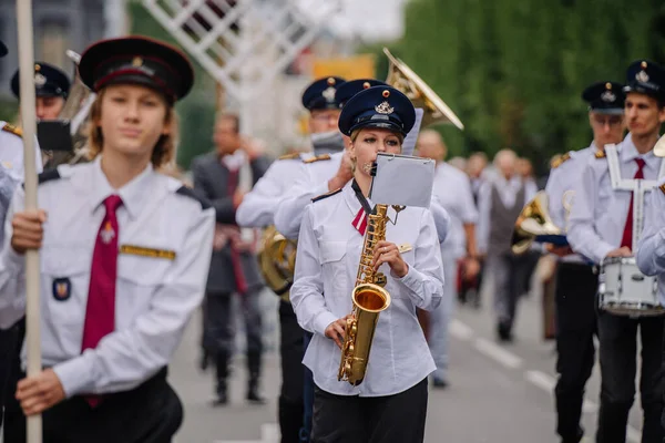 Festival Nacional Canción Danza Desfile Apertura Festiva Capital Riga — Foto de Stock