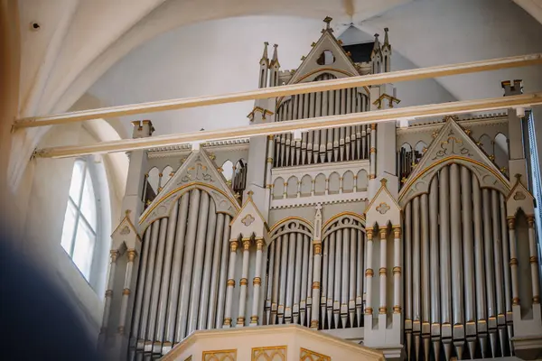 Huge Pipe Organ Cathedral — Stock Photo, Image