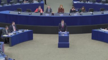 Strasbourg, Fransa 14 Mart 2023 - Strazburg, Fransa 'da Avrupa Parlamentosu' nda Genel Kurul 