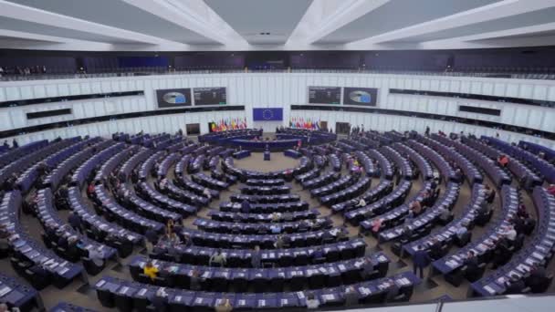 Straßburg Frankreich März 2023 Plenarsitzung Europäischen Parlament Straßburg Frankreich — Stockvideo