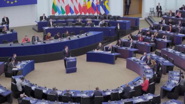 Estrasburgo Francia Marzo 2023 Pleno Parlamento Europeo Estrasburgo Francia — Vídeo de stock