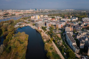 Varşova 'daki dairelerin manzarası yükseldi.