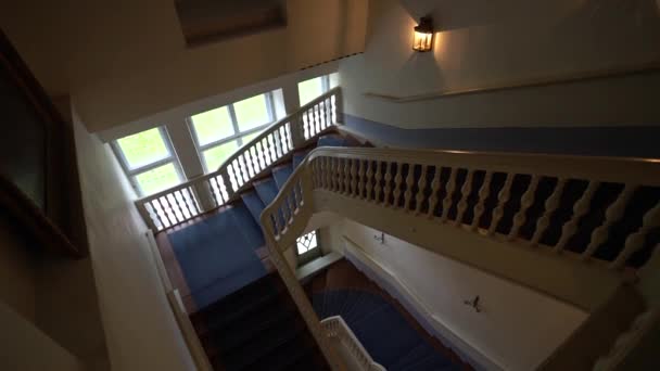Escaliers Intérieur Château Médiéval Cesis Destination Touristique Pour Visiter Lettonie — Video