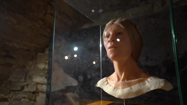 Reconstitution Sculpturale Visage Une Livonienne Décédée Dans Château Médiéval Cesis — Video