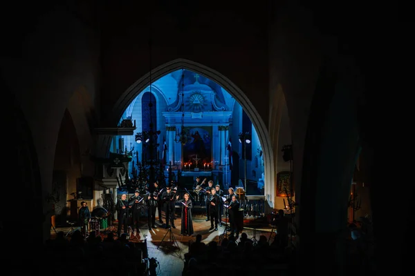 Valmiera Latvia January 2024 Saint Simon Church Choir Performing Church — Stock Photo, Image