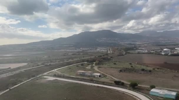 Малага Испания Января 2024 Года Вид Окна Самолета Время Посадки — стоковое видео