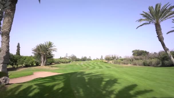 Agadir Maroc Février 2024 Une Vue Panoramique Terrain Golf Avec — Video