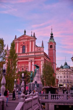 Ljubljana 'nın Slovenya, Avrupa' daki mimarisi