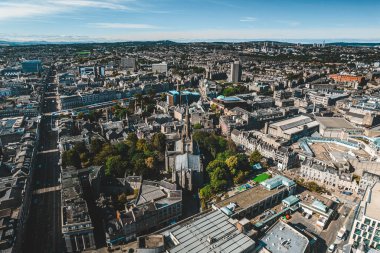 İskoçya 'daki Aberdeen şehrinin manzarası