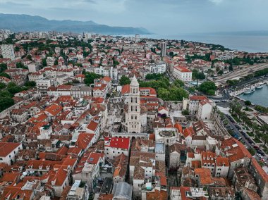 City of Split in Croatia on background
