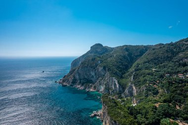 View of Paleokastritsa in Corfu, Greece