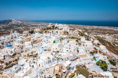 aerial view on Santorini island, Greece