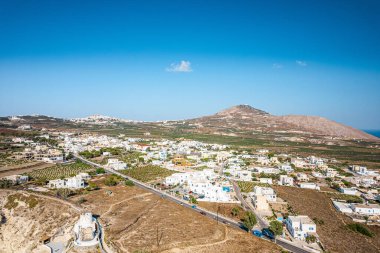 aerial view on Santorini island, Greece