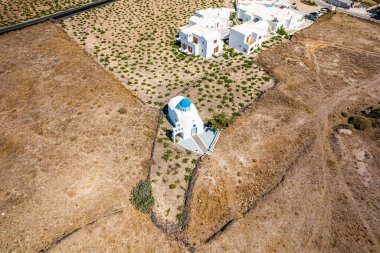 Yunanistan 'ın Santorini kentindeki Akrotiri Deniz Feneri