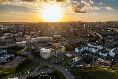 İskoçya 'daki Aberdeen şehrinin manzarası