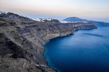 aerial view on Santorini island, Greece
