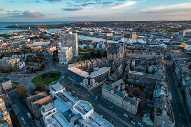 İskoçya 'daki Aberdeen şehrinin manzarası