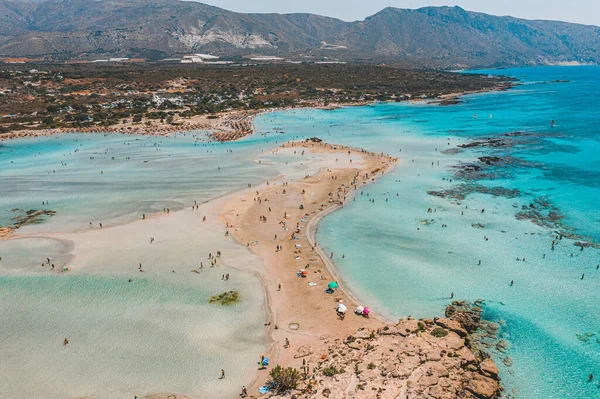 Пляж Елафонісі Криті Греція — стокове фото
