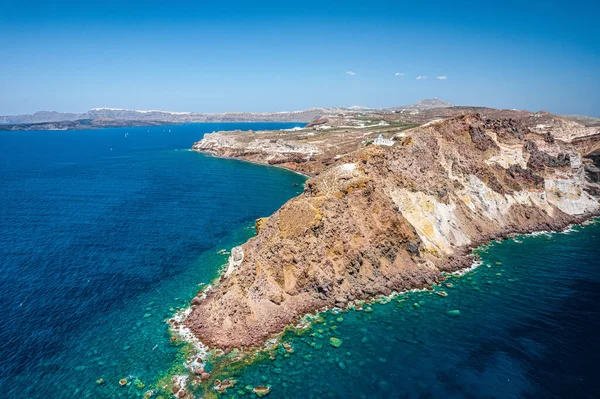 Farol Akrotiri Santorini Grecia — Fotografia de Stock