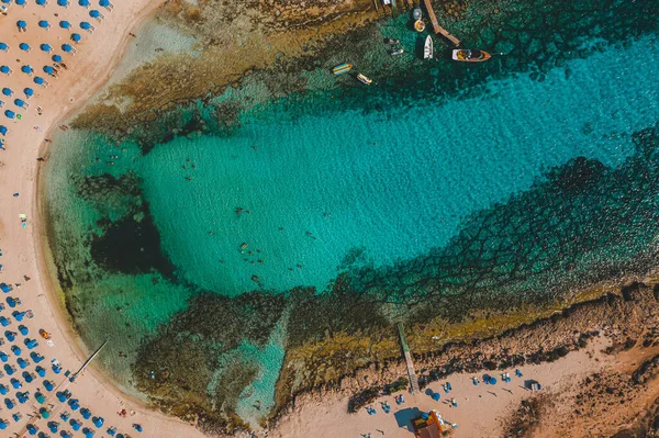 Пляж Vathia Gonia Айя Напе Кипр — стоковое фото