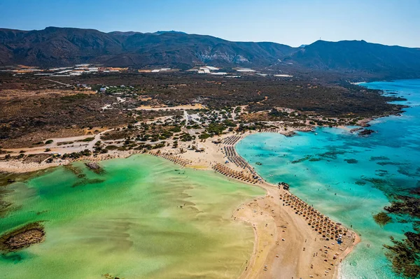 Elafonísi Pláž Krétě Řecko — Stock fotografie